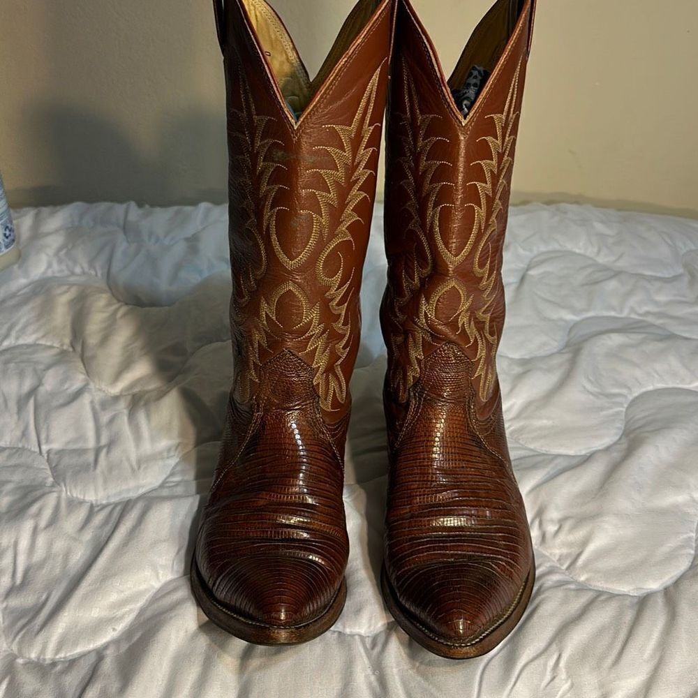 Nocona Cowboy Boots Size 8D Made in Texas Men’s Leather